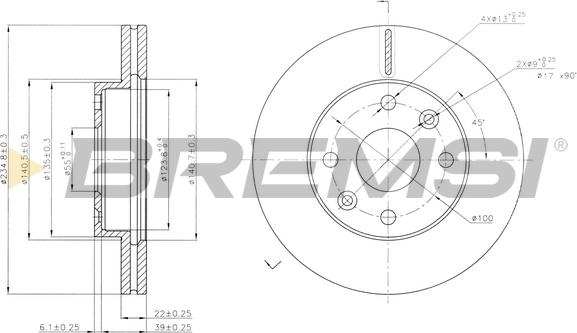 Bremsi CD7391V - Bremžu diski adetalas.lv