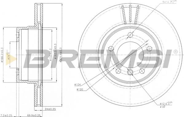 Bremsi CD7241V - Bremžu diski adetalas.lv