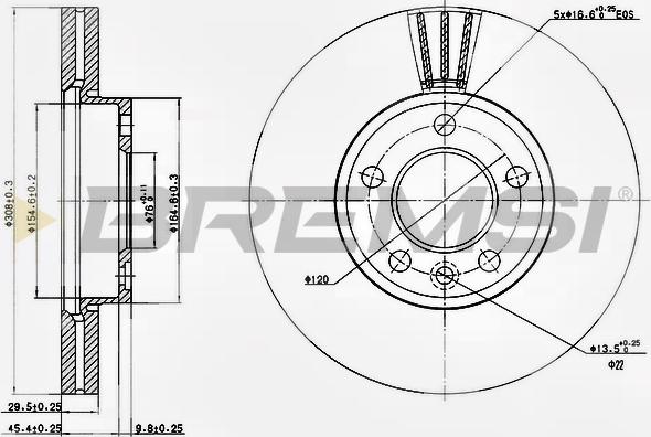 Bremsi CD7253V - Bremžu diski adetalas.lv