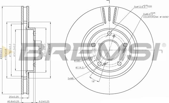 Bremsi CD7266V - Bremžu diski adetalas.lv