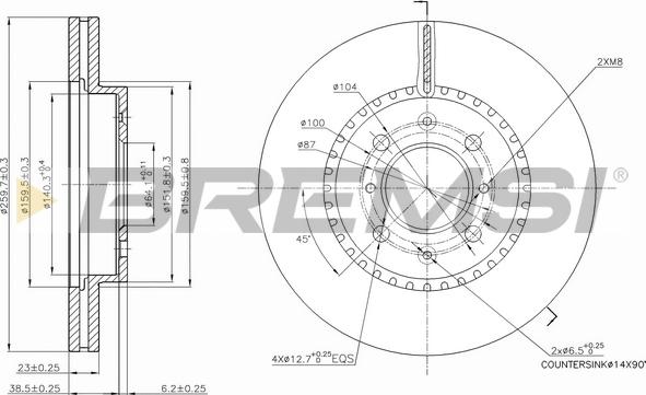 Bremsi CD7281V - Bremžu diski adetalas.lv