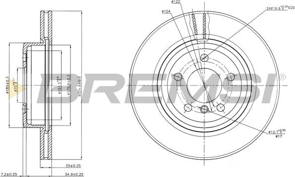 Bremsi CD7271V - Bremžu diski adetalas.lv