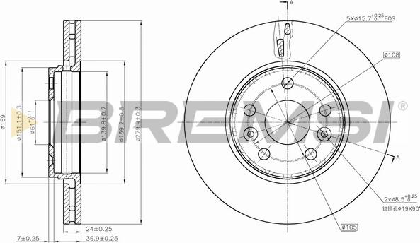 Bremsi CD7733V - Bremžu diski adetalas.lv