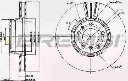 Bremsi DBA832V - Bremžu diski adetalas.lv