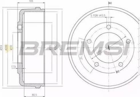 Bremsi DR5646 - Bremžu trumulis adetalas.lv