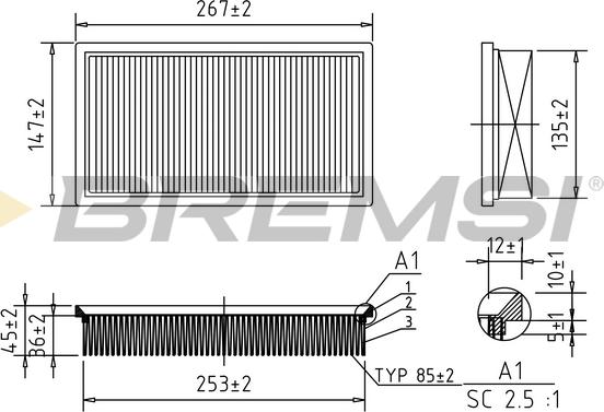 Bremsi FA0127 - Gaisa filtrs adetalas.lv