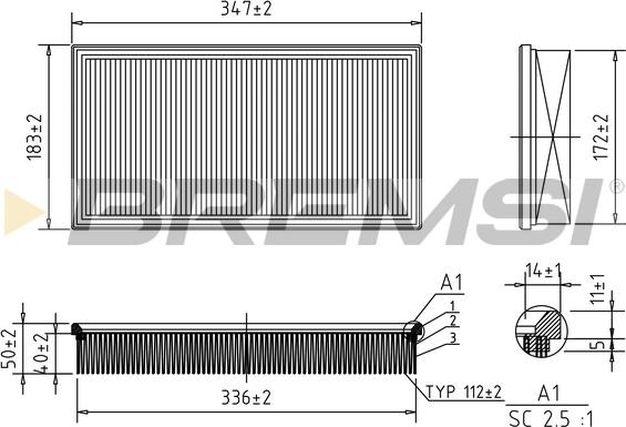 Bremsi FA1581 - Gaisa filtrs adetalas.lv