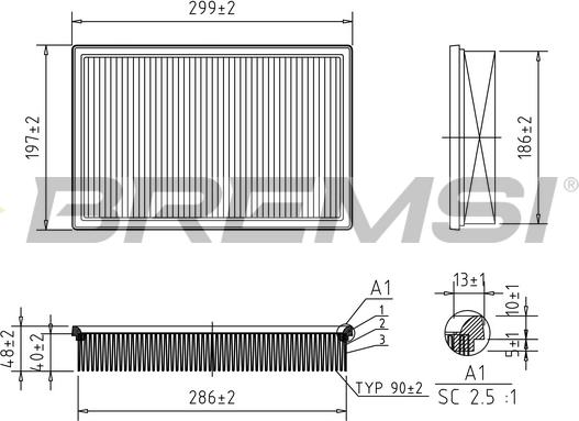 Bremsi FA1652 - Gaisa filtrs adetalas.lv