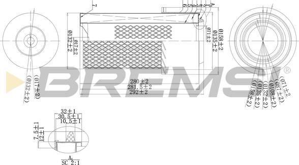 Bremsi FA1669 - Gaisa filtrs adetalas.lv