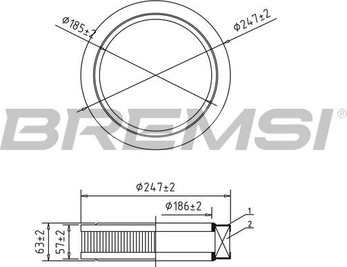 Bremsi FA1631 - Gaisa filtrs adetalas.lv