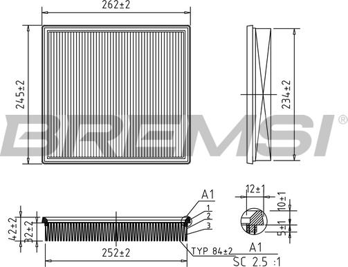 Bremsi FA1049 - Gaisa filtrs adetalas.lv