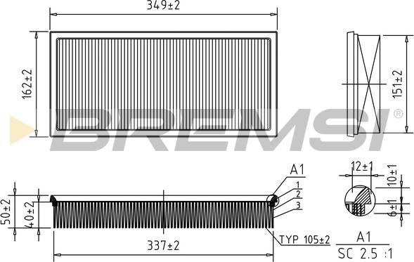 Bremsi FA1084 - Gaisa filtrs adetalas.lv