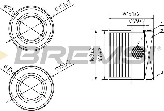 Bremsi FA1080 - Gaisa filtrs adetalas.lv