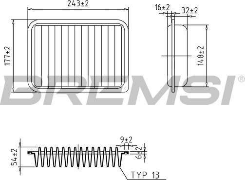 Bremsi FA1024 - Gaisa filtrs adetalas.lv