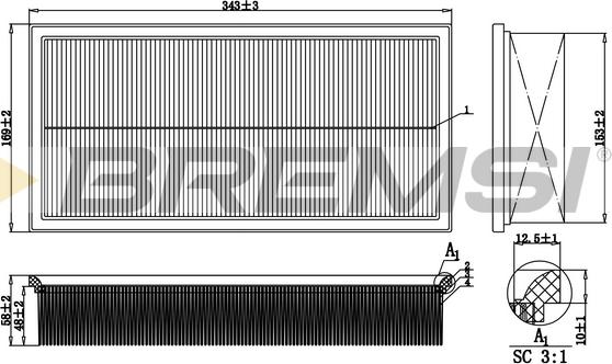 Bremsi FA1354 - Gaisa filtrs adetalas.lv