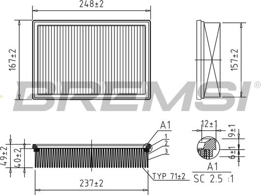 Bremsi FA1361 - Gaisa filtrs adetalas.lv