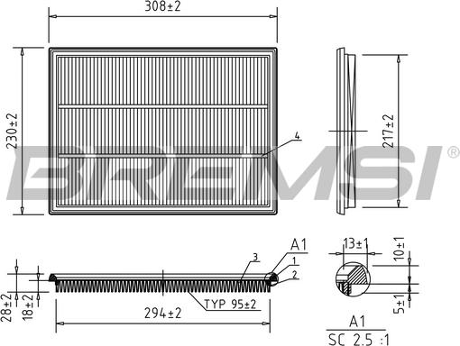 Bremsi FA1379 - Gaisa filtrs adetalas.lv