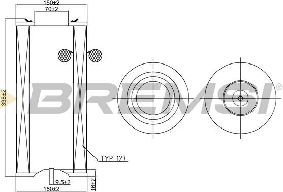 Bremsi FA1256 - Gaisa filtrs adetalas.lv