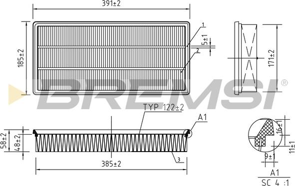 Bremsi FA1239 - Gaisa filtrs adetalas.lv