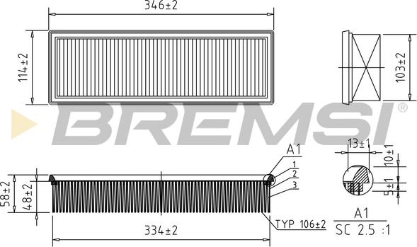 Bremsi FA2119 - Gaisa filtrs adetalas.lv