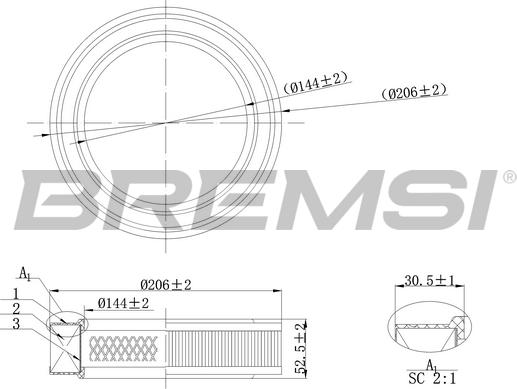 Bremsi FA2131 - Gaisa filtrs adetalas.lv