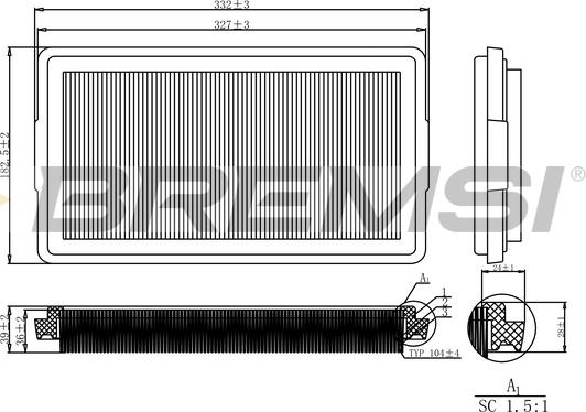 Bremsi FA2126 - Gaisa filtrs adetalas.lv