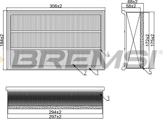 Bremsi FA2178 - Gaisa filtrs adetalas.lv