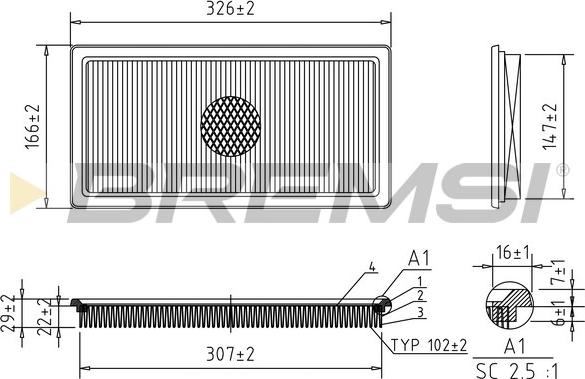 Bremsi FA2342 - Gaisa filtrs adetalas.lv