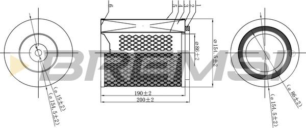 Bremsi FA2328 - Gaisa filtrs adetalas.lv