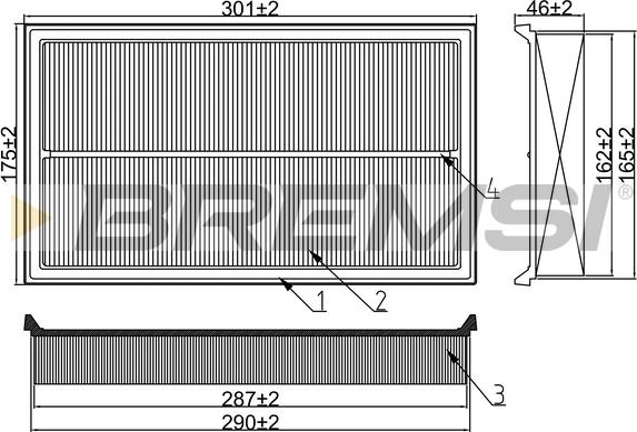 Bremsi FA2297 - Gaisa filtrs adetalas.lv