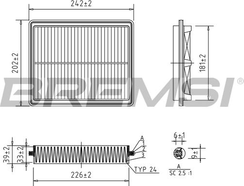 Bremsi FA2239 - Gaisa filtrs adetalas.lv