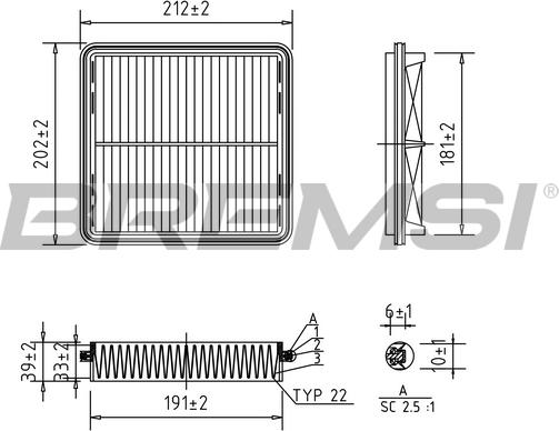 Bremsi FA2238 - Gaisa filtrs adetalas.lv