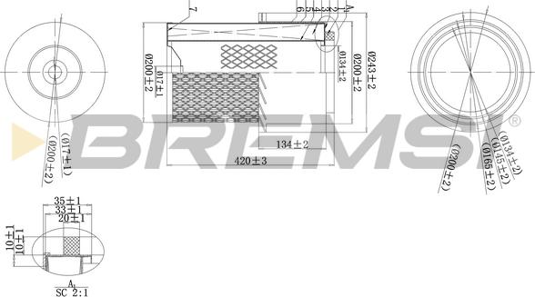 Bremsi FA2274 - Gaisa filtrs adetalas.lv