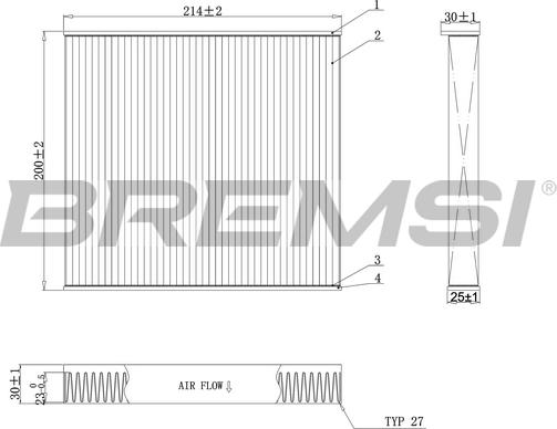 Bremsi FC0905C - Filtrs, Salona telpas gaiss adetalas.lv