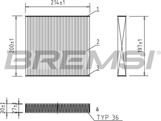 Bremsi FC0905 - Filtrs, Salona telpas gaiss adetalas.lv