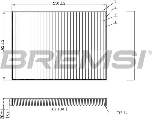 Bremsi FC0936C - Filtrs, Salona telpas gaiss adetalas.lv