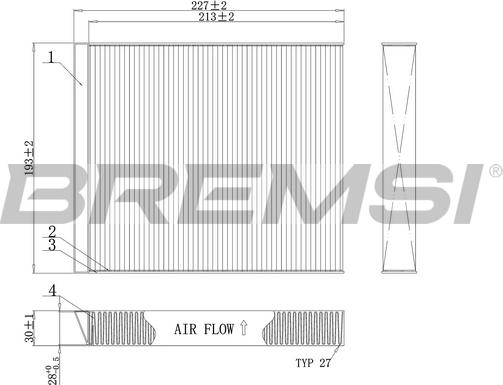 Bremsi FC0971C - Filtrs, Salona telpas gaiss adetalas.lv