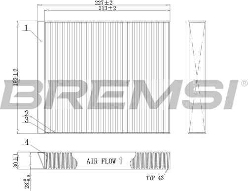 Bremsi FC0971 - Filtrs, Salona telpas gaiss adetalas.lv