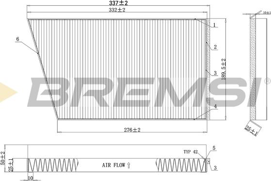 Bremsi FC0502C - Filtrs, Salona telpas gaiss adetalas.lv