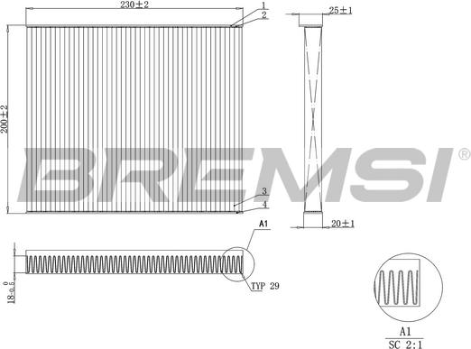 Bremsi FC0079C - Filtrs, Salona telpas gaiss adetalas.lv