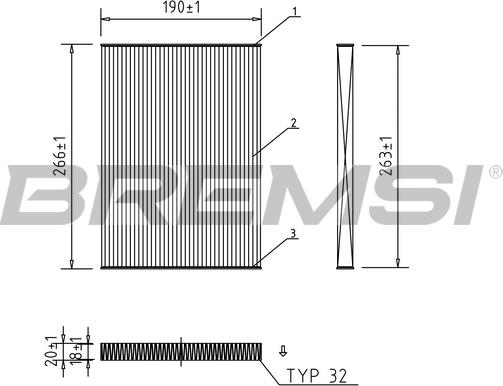 Bremsi FC0076 - Filtrs, Salona telpas gaiss adetalas.lv