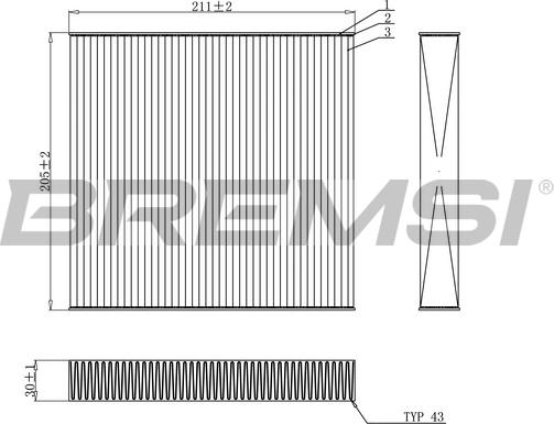 Bremsi FC0899 - Filtrs, Salona telpas gaiss adetalas.lv