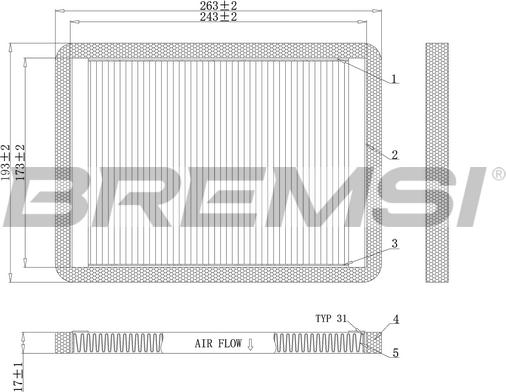 Bremsi FC1547C - Filtrs, Salona telpas gaiss adetalas.lv