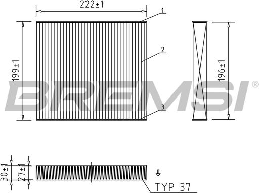 Bremsi FC1563 - Filtrs, Salona telpas gaiss adetalas.lv