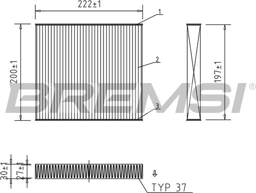 Bremsi FC1336 - Filtrs, Salona telpas gaiss adetalas.lv