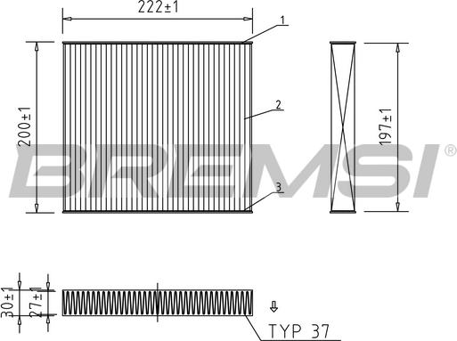 Bremsi FC1337 - Filtrs, Salona telpas gaiss adetalas.lv