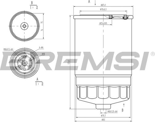 Bremsi FE0053 - Degvielas filtrs adetalas.lv