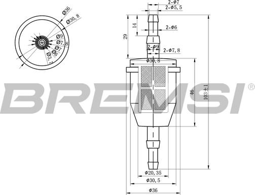 Bremsi FE0034 - Degvielas filtrs adetalas.lv