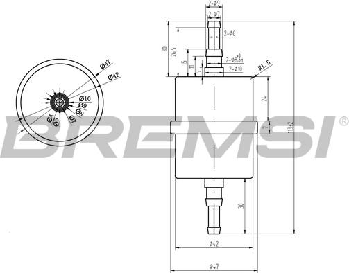 Bremsi FE0035 - Degvielas filtrs adetalas.lv