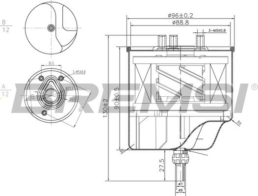 Bremsi FE0156 - Degvielas filtrs adetalas.lv